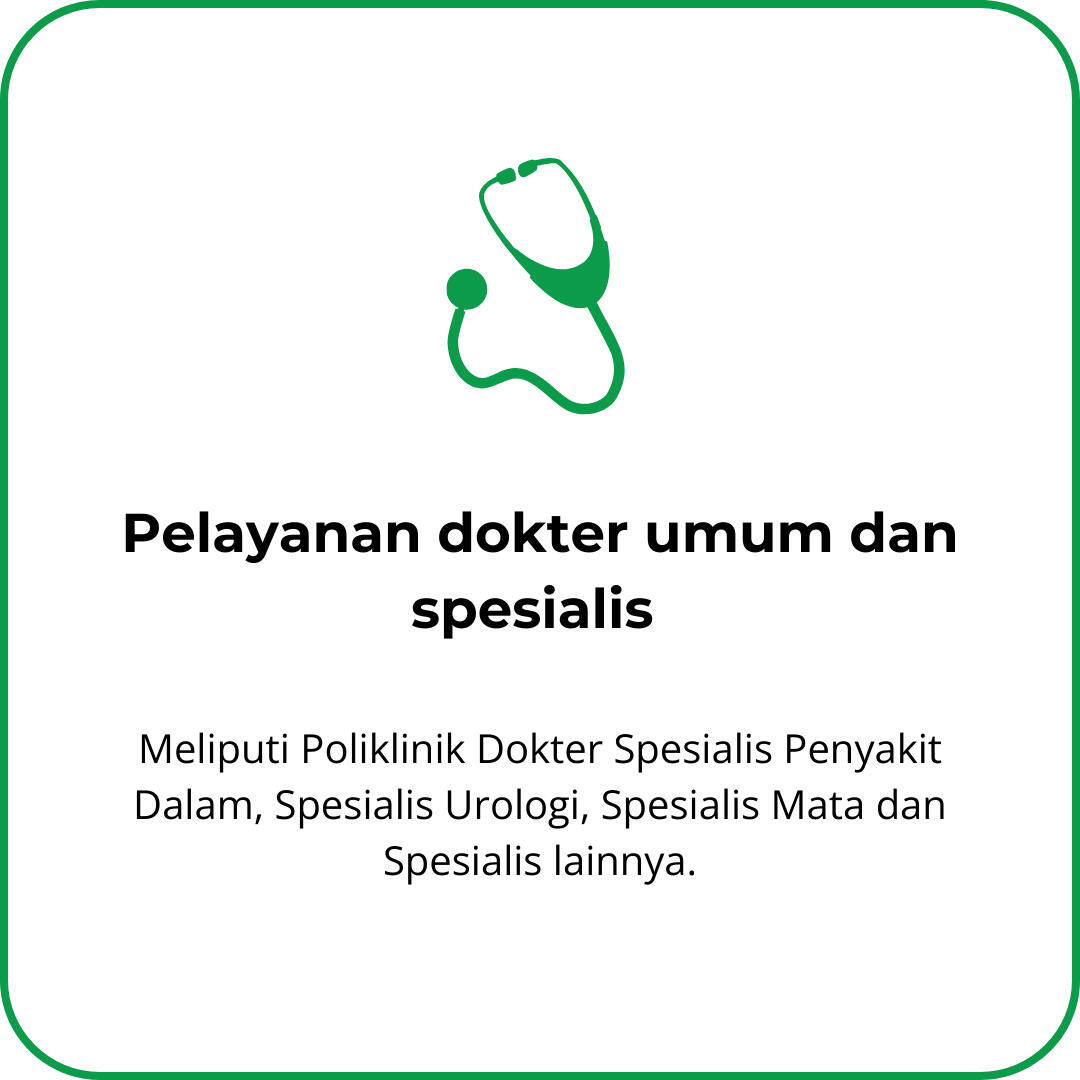 Pelayanan dokter umum dan spesialis